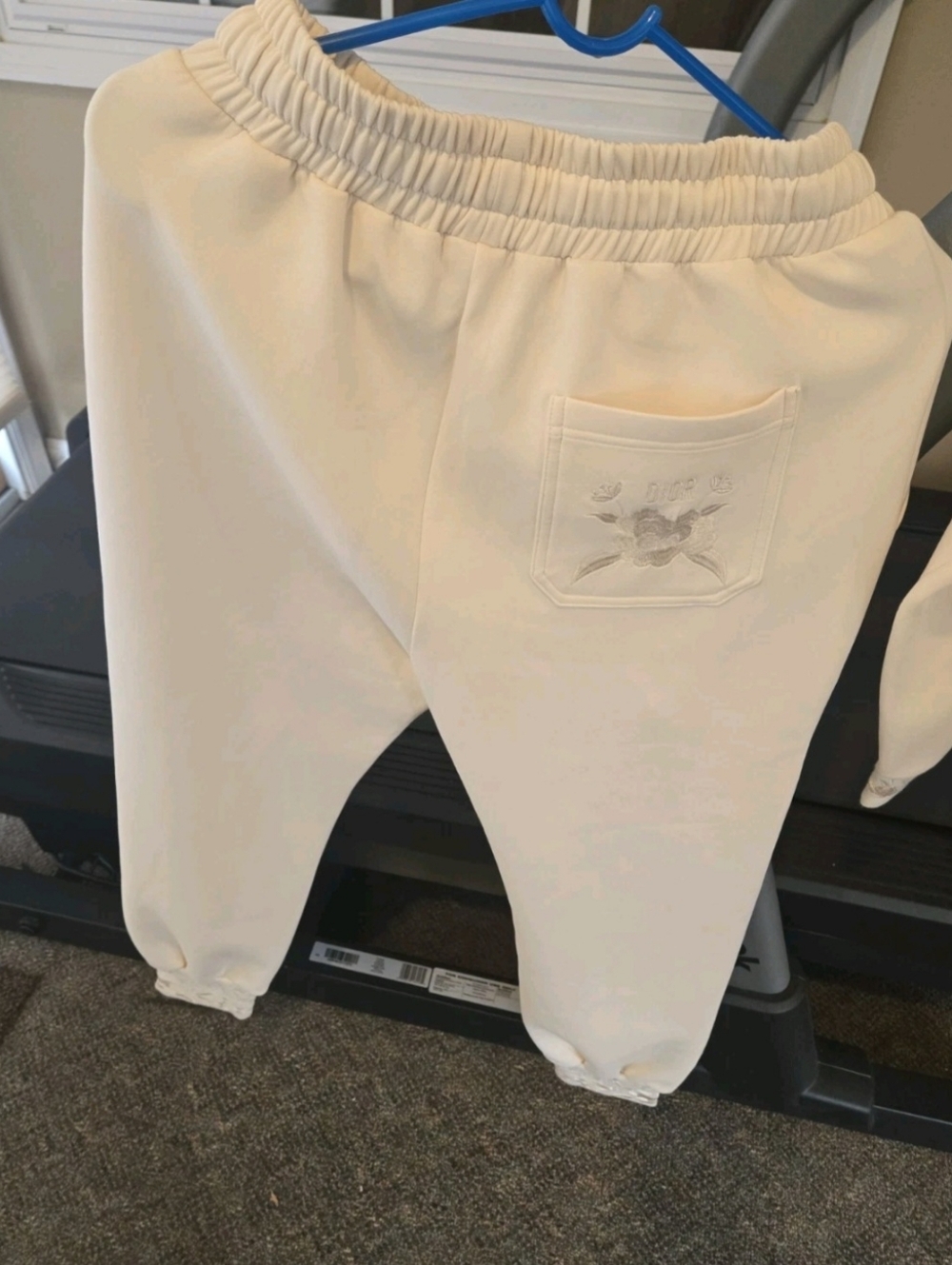 Dior Cream Floral Embroidered Hoodie & Joggers - Picture 13 of 15
